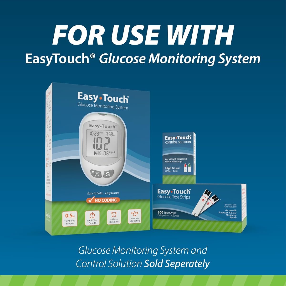 EasyTouch Glucose Test Strips, 150 Count, view 2