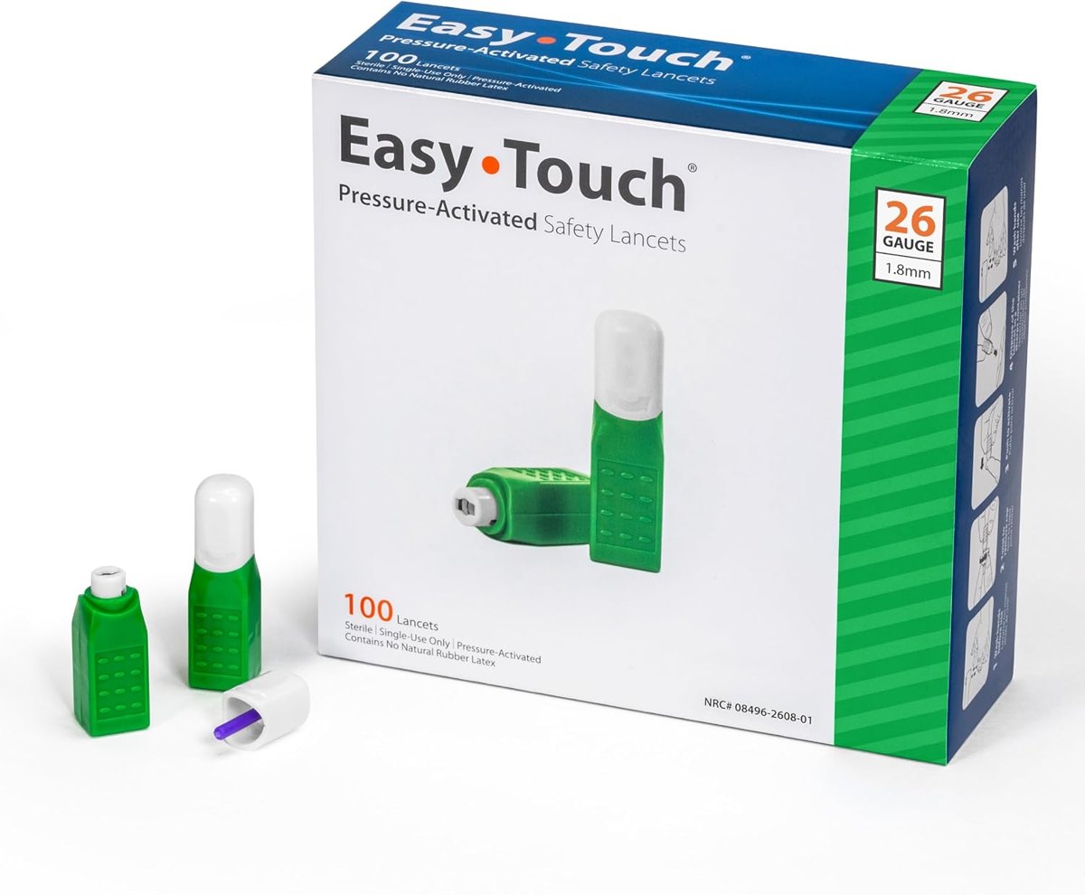 EasyTouch Pressure-Activated Safety Lancets 26G
